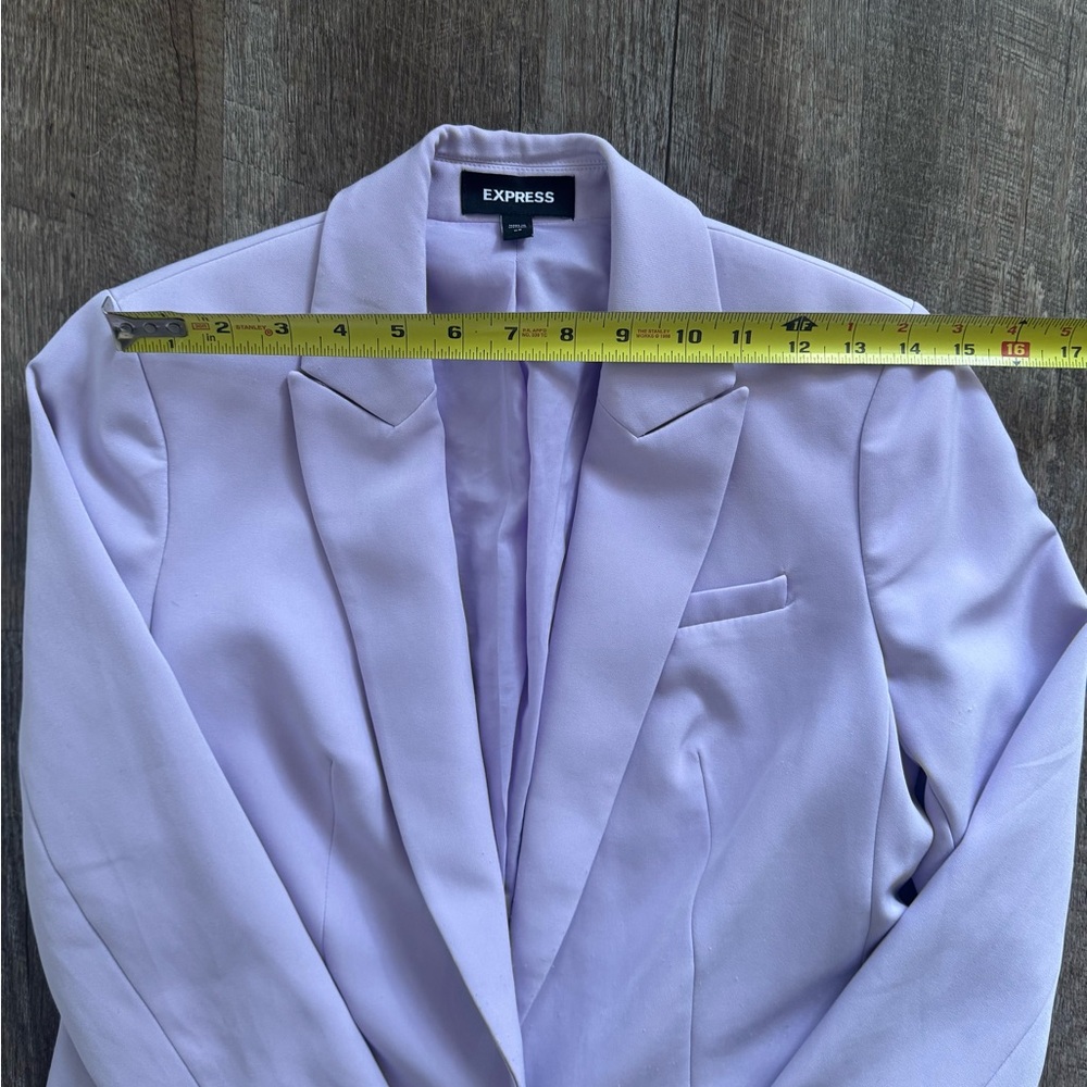 Express Lilac Open-Front Blazer - Picture 6 of 7